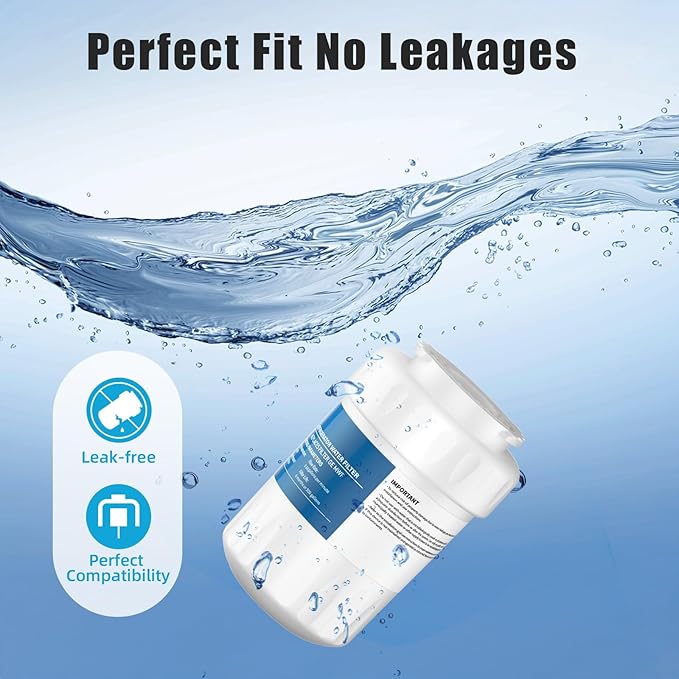Water Filter Replacement for GE MWF SmartWater MWFP, MWFA, GWF, HDX FMG-1, HWFA, MWFINT, GWFA, GWF01, GWF06, Kenmore 46-9991, 46-9996, GF-MWF, WFC1201, AQF-FF13, RWF0600A, RWF0600AH, 3 Pack