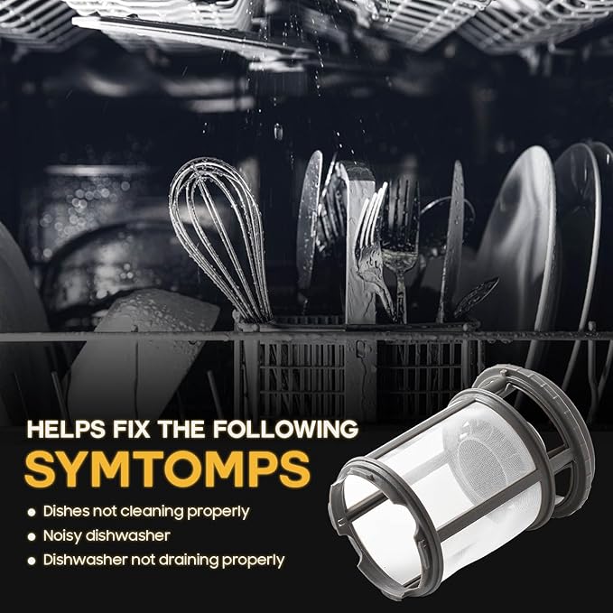 Seentech W10872845 Dishwasher Pump Filter Cup Replacement Part Compatible With Whirlpool Kenmore Dishwasher- Replaces: 8579307 AP6030094 W10056425 W10056426