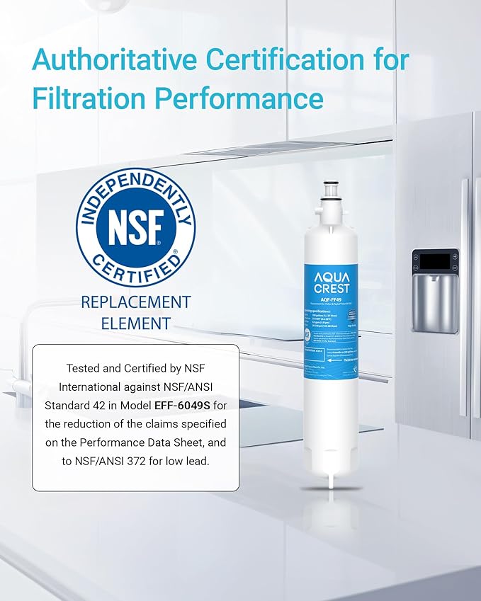 AQUA CREST 847200 Refrigerator Water Filter Replacement for Fisher & Paykel 847200, Fisher & Paykel Refrigerator Model Number E522, E422, E402