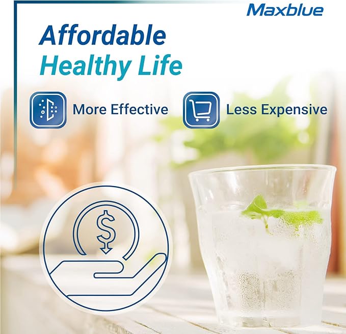 Maxblue Replacement for GE® RPWFE®, RPWF (with CHIP) Refrigerator Water Filter, Compatible with WSG-4, WF277, GFE28GMKES, PFE28KBLTS, GFD28GSLSS, PWE23KSKSS, GYE22HMKES, DFE28JSKSS, 2 Filters