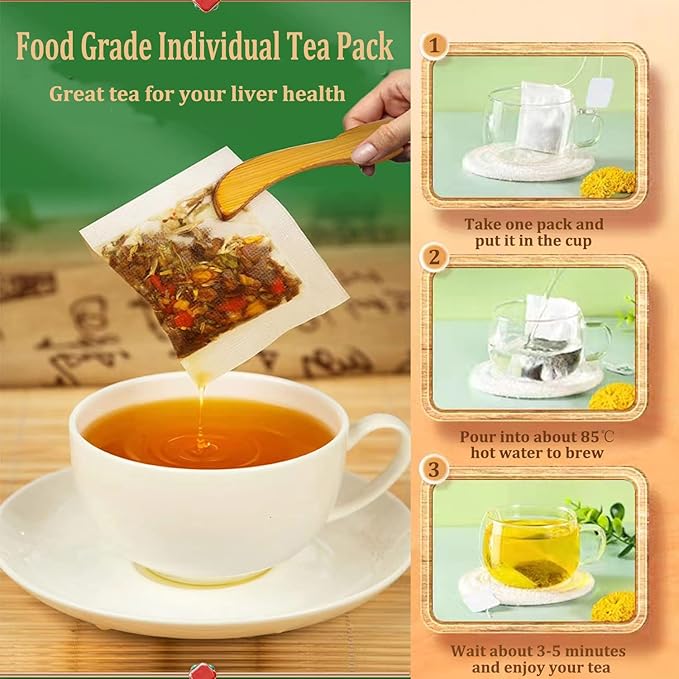 Nourishing Liver Tea，Daily Liver Nourishing Tea with 18 Different Herbs for Healthy Liver (3 Boxes 90 Bags)