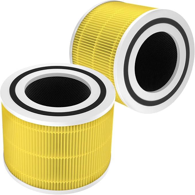 Core 300 Pet Care Replacement Filter, Compatible with LEVOIT Core 300/300S Air Purifier, 3-in-1 H13 Grade, True HEPA Replacement Filter, Compare to Part No. Core 300-RF-PA, Yellow, 2 Pack