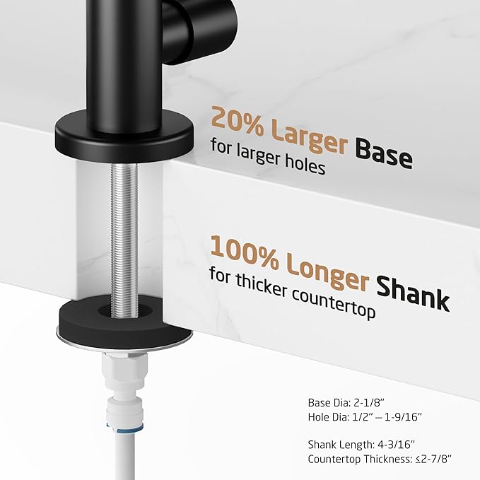 KES NSF Certified Reverse Osmosis Faucet Black RO Lead-Free Water Filter Faucet Drinking Water Faucets Kitchen Faucet 304 Stainless Steel, Z504CLFF18-BK