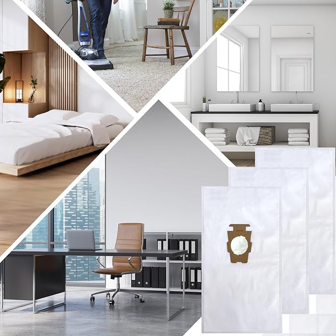 16 Pack 204814 Micron Magic HEPA Filter Plus Bags fit for kirby Part 205811 204814 204811 Universal Cloth Bags and All Kir-by Sentria Vacuum G Series, Avalir Models