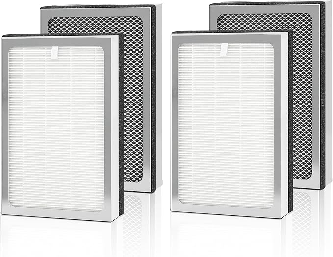 MA25 Replacement Filter Compatible with MA Series Air Purifier 25 S1/W1/B1,3-In-1 Filtration System of MA25,H13 True HEPA Filter with Activated Carbon Filter,4 Pack