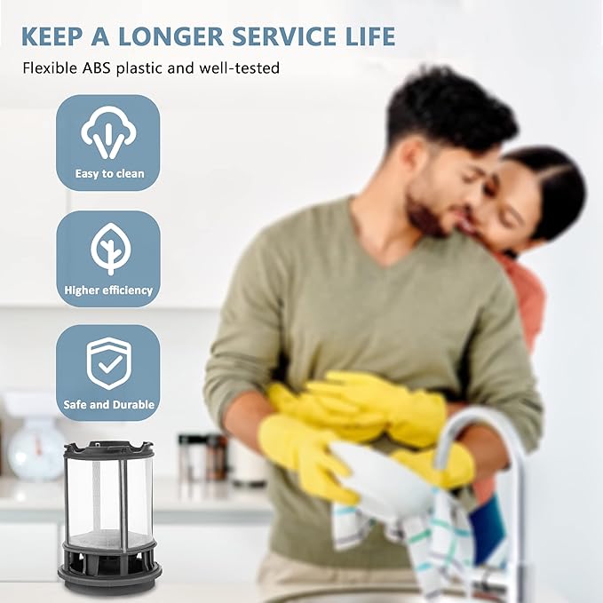 W10872845 Dishwasher Pump Filter Cup Replacement for Whirlpool Kenmore Amana Kitcheniad Dishwasher - Replace Part 8579307 W10142911 W10056425 W10056426 (Update Version)