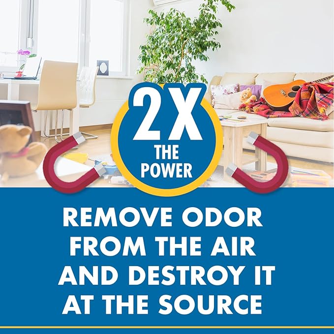 Gonzo Natural Magic Odor Air-Magnet with Activated Charcoal - 14 Ounce (2 Pack) - Odor Eliminator for Car Closet Bathroom and Pet Area Captures and Absorbs Smoke Odors