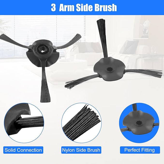 RV2310AE Replacement Parts for Shark AV2310AE/RV2320S/UR2350AE/RV2300S Matrix Robot Vacuum 2 Roller Brushes, 6 Side Brushes, 2 HEPA Filters, 2 Foam & 2 Sponge Filters, 1 Main Brush Cover-15 Pack