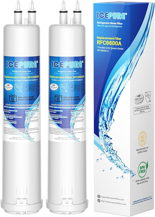 ICEPURE Refrigerator Water Filter Replacement for Everydrop Filter 3, EDR3RXD1, 4396841, 4396710, Kenmore® 46-9083, 46-9030, 9030, 9083, KAD3RXD1, WHR3RXD1, 2PACK