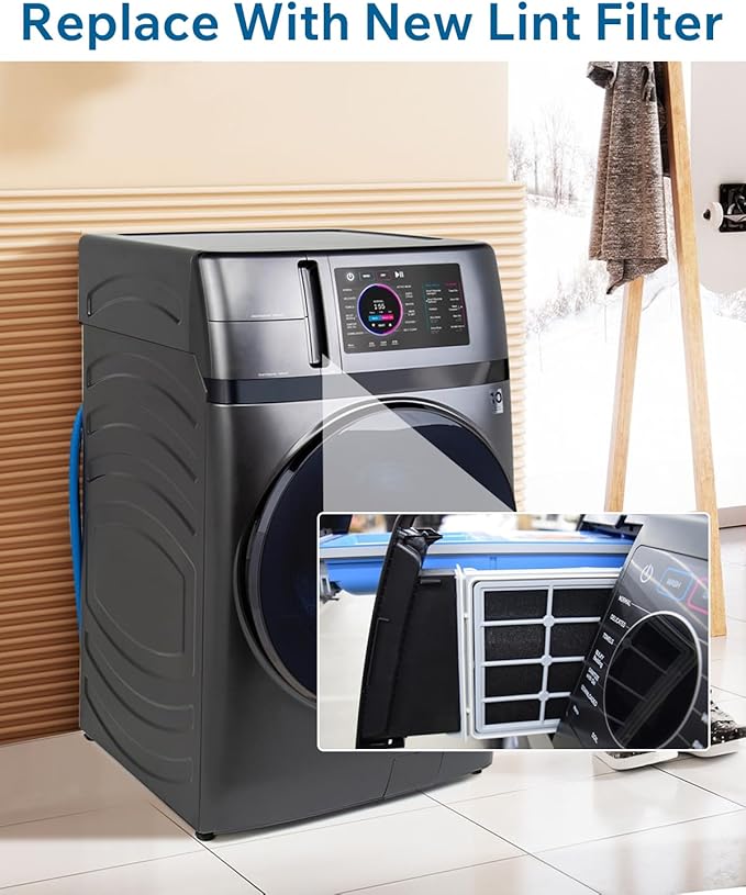 WH01X35719 Lint Filter 4-Pack - for GE Profile Washer Dryer Combo - Hand Washable and Reusable - for Models: PFQ97HSPVDS - Dryer Lint Filter Replacement - All In One Washer Dryer Combo Filter