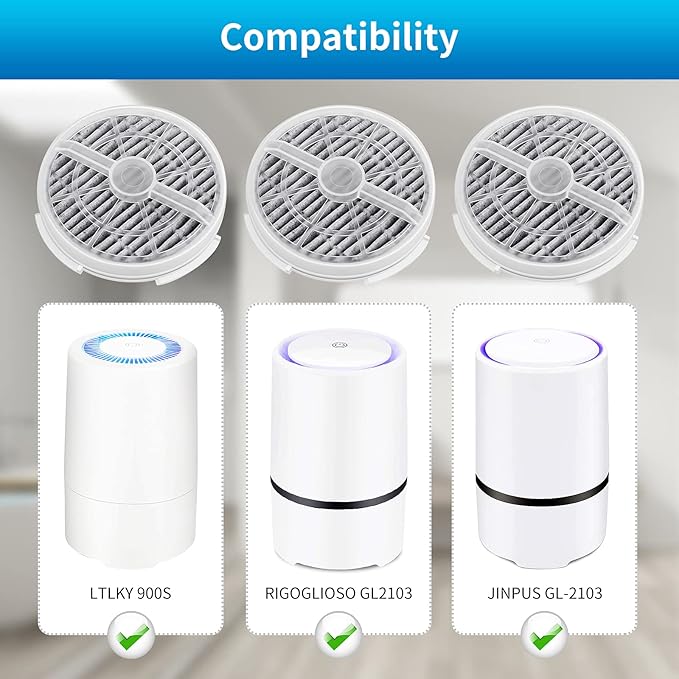 KEEPOW HEPA Filter Replacement Compatible with Frida Baby Air Purifier 3 in 1, RIGOGLIOSO Air Purifier GL2103, JINPUS GL-2103, LTLKY 900S, 2 Pack