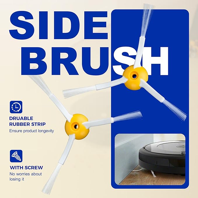 Funmit Parts Replacement for Roomba 500 600 Series 595 585 564 690 692 694 Vacuum Cleaner Accessories- Includes 3 Filter, 3 Side Brush and 1 Bristle Brush