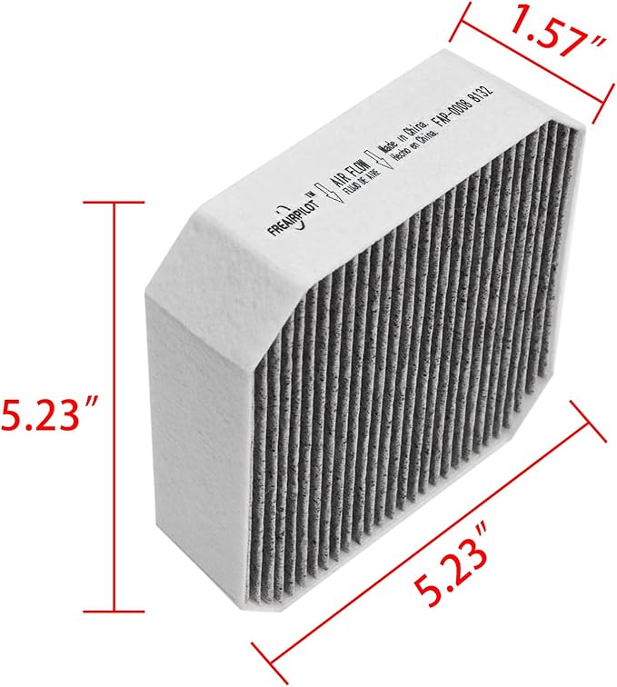 Freairpilot 2PCS Air Filter Replacement for Molekule Air Purifiers,Pre-Filter Replacement with Activated Carbon.