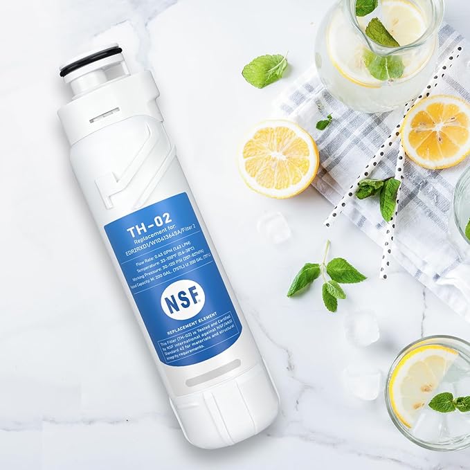 W10413645A Water Filter 2 Replacement, Compatible with Whirlpool WHR2RXD1, Whirlpool WRF757SDHV, WRF767SDHZ, WRF767SDHV, WRFC9636RZ, WRFC9636RV, WRF767SDJZ, WRF736SDAM, 3 Pack