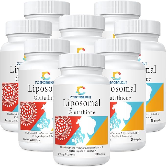 Liposomal Glutathione Softgels, Enhanced Absorption - Liposomal Delivery, Active Form L-Glutathione, Cellular, Immune Function & Liver Detox, Rich in Antioxidant Formula, Gluten Free, 480 Softgels