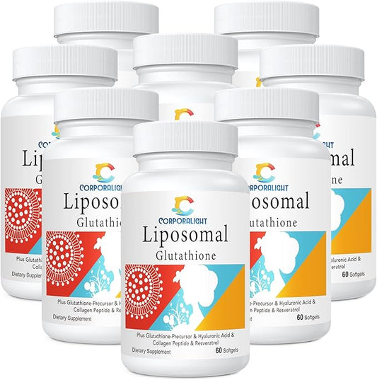 Liposomal Glutathione Softgels, Enhanced Absorption - Liposomal Delivery, Active Form L-Glutathione, Cellular, Immune Function & Liver Detox, Rich in Antioxidant Formula, Gluten Free, 480 Softgels