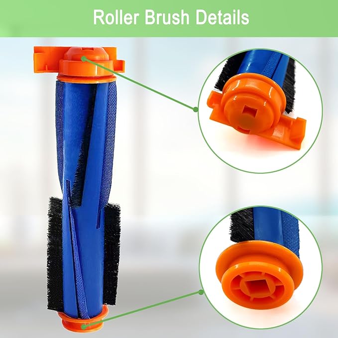 Replacement Parts for Shark AV2310AE RV2310AE RV2320S UR2350AE RV2300S Matrix Robot Vacuum Cleaner 1 Main Brush Roller 1 Set Foam Filter 2 Filters 6 Side Brushes 1 Main Brush Cover (Not For RV2300)