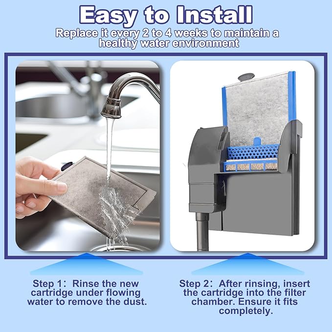 10 Pack Replacement Filter Cartridges Large for Aqueon,Large Filter Compatible with Aqueon QuietFlow Power LED PRO & Power Filter&E Internal Size 40 Canister