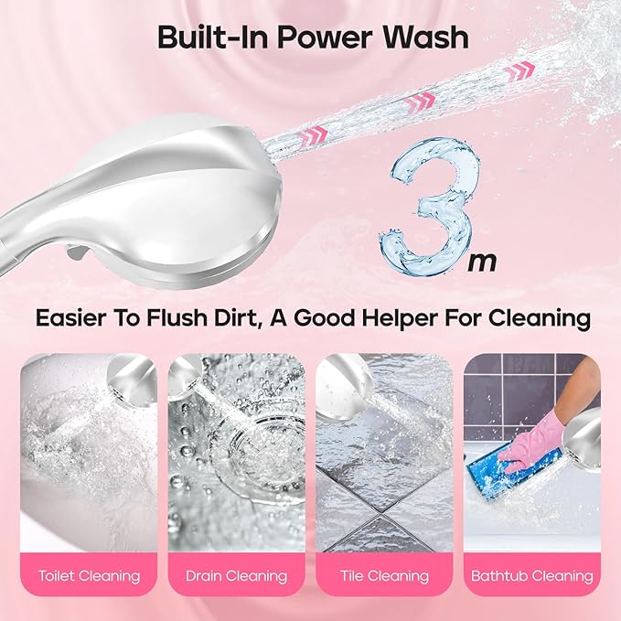 Filtered Shower Head with Handheld, High Pressure 10 Settings Shower Filter Head for Hard Water, Built-in Power Spray,Hard Water Filter Showerhead-Remove Chlorine-Dry Skin,Hair(Premium Chome)