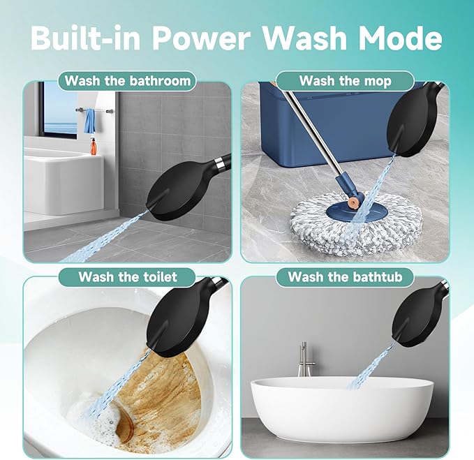 6“ Filtered Shower Head with Handheld, 6-Spray High Pressure Shower Head with Filter for Hard Water, Detachable Handheld Showerhead with Hose and Shower Arm Bracket, Matte Black