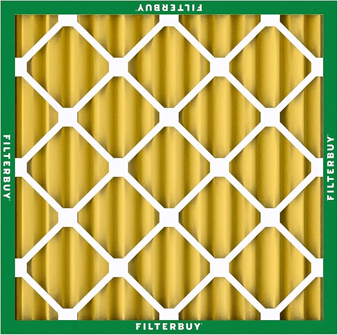 Filterbuy 25x25x2 Air Filter MERV 11 (MPR 1200) Allergen Defense Replacement (2-Pack), Electrostatic Pleated HVAC AC Furnace Filters, Made in USA (Actual Size: 24.50 x 24.50 x 1.75)