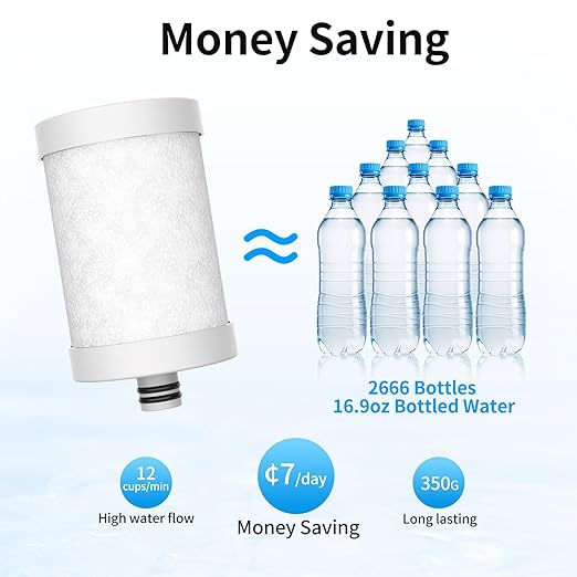 WINGSOL Stainless Steel Water Filter for Sink Faucet, NSF/ANSI 42 & 53, 360° Rotating Tap Purifier Reduces PFAS, Lead, Chlorine & Microplastics, 350 Gallons Long-Lasting for Kitchen & Bathroom