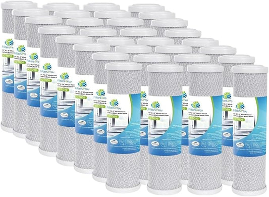 CFS – Carbon Block Water Filter Cartridges Compatible with GE GXWH04F, GXWH20F, GXWH20S & GXRM10 Models – Remove Bad Taste & Odor – Whole House Replacement Water Filter Cartridge- White (Pack of 32)