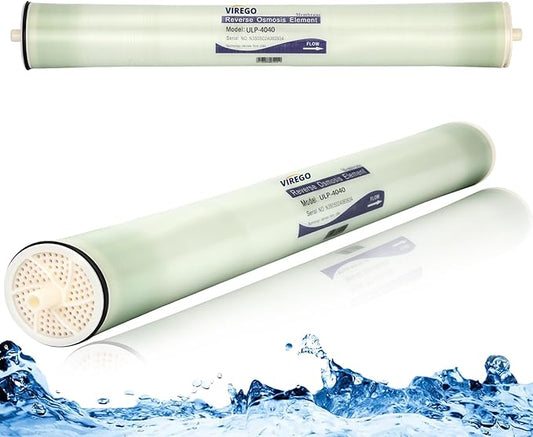 ULP-4040, 4040 ULP Membrane for Ultra Low Pressure Commercial Membrane, ULP-4040 Membrane for Industrial, Agricultural, Whole House, NSF Certified, Salt Rejection 99.3%, 2600GPD