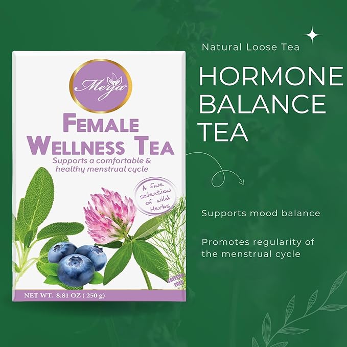 Merja Herbs Hormonal Wellness Tea [250g] Female Wellness | Premium Quality Decaf for Hormonal Balance | Herbal Teas & Beverages