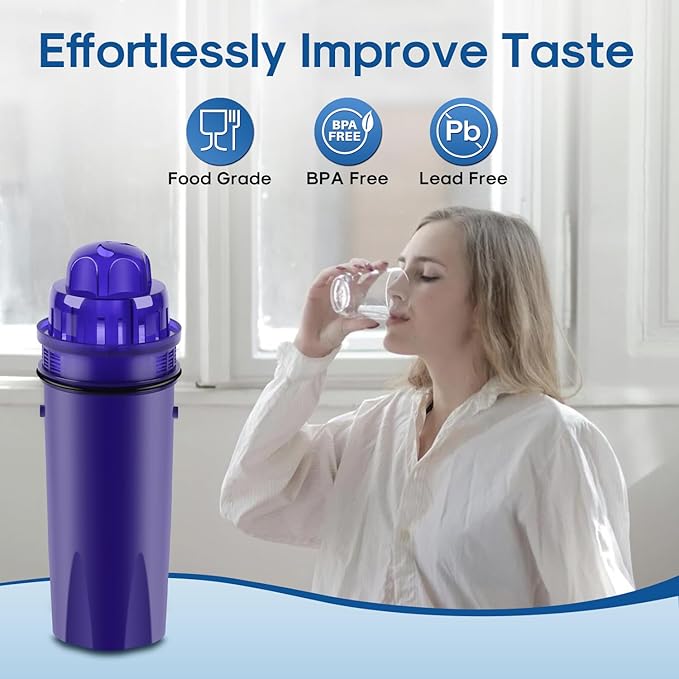 ICEPURE Pitcher Water Filter Replacement for PUR CRF950Z, CRF-950Z, PPF900Z, PPF951K, PPT700W, CR-1100C, CR1100CV, DS-1800Z, PPT711W, PPT711B, PPT111W and More PUR Pitcher and Dispensers System, 6PACK
