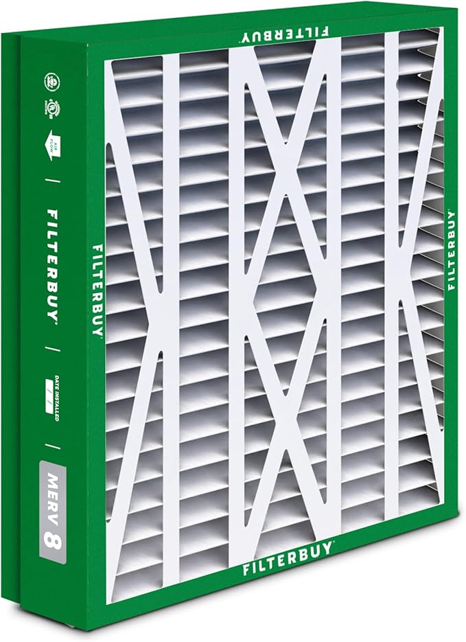 Filterbuy 21x23.5x5 Air Filter MERV 8 (MPR 700) Dust Defense Replacement (4-Pack), Pleated HVAC AC Furnace Filters for Trane Perfect Fit & American Standard (Actual Size: 20.00 x 23.09 x 4.97)