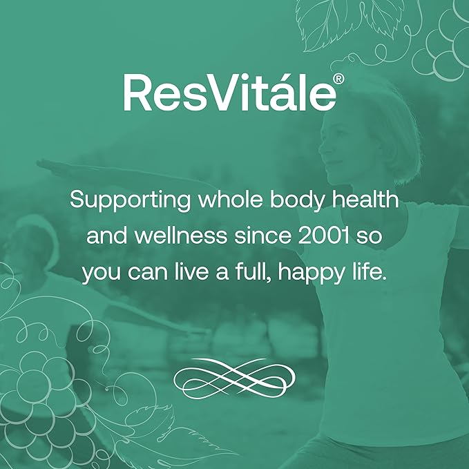 ResVitale Resveratrol 500 mg - Resveratrol Supplement for Men and Women - 30 Veggie Capsules