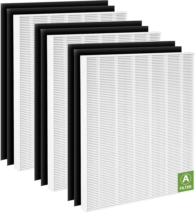 115115 Replacement Filter A for Winix Plasmawave Air Purifier C535 5300 5300-2 5500 6300 6300-2 P300 C909 9800, 3 C535 Filters + 6 Activated Carbon Filters