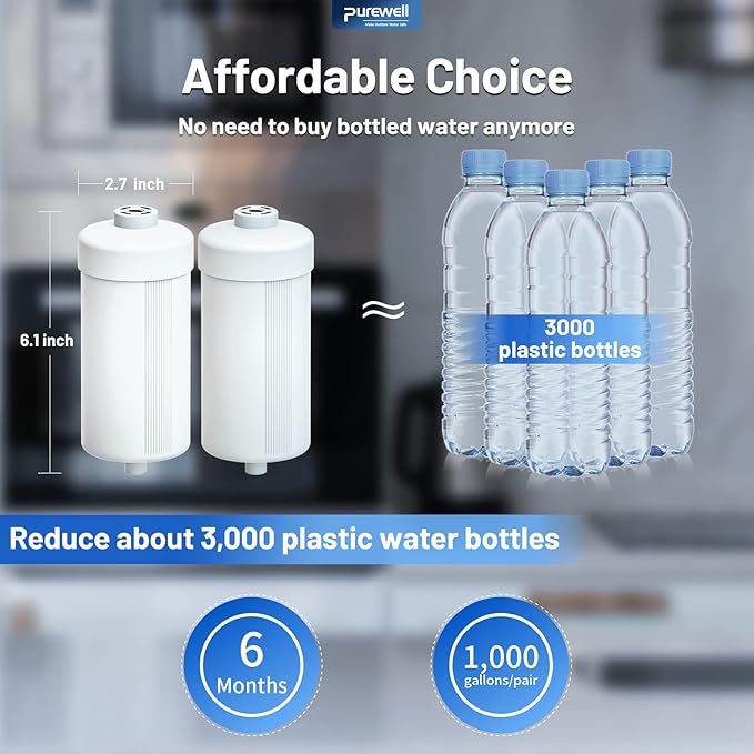 5-stage Filtration compatible PF-2 Purification Elements,Replacement for Berkey® PF-2® Fluoride Filters Waterdrop® Berkey® Big+ Gravity Water Filter System Series (2 Pack)
