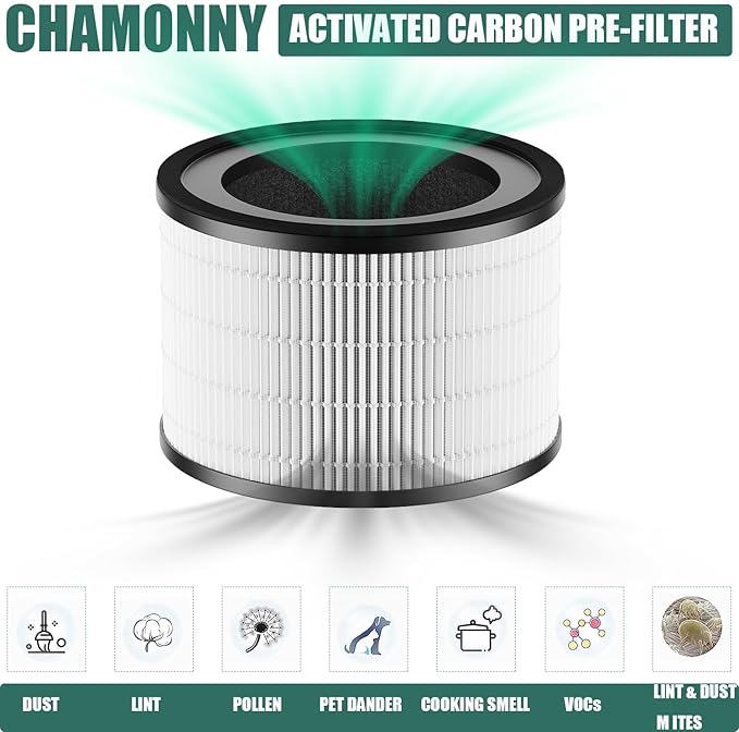 MAF-02 Filter Replacement, Compatible with Miko IBUKI M MA-02CW Air Purifier MAF-02/970 Sqft, 3-in-1 H13 True HEPA Filter and Activated Carbon Filter, 2 Pack