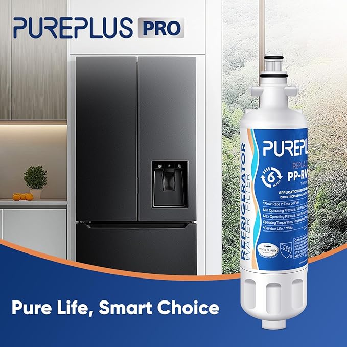 PUREPLUS LT700P NSF 53&42 Certified Replacement for LG ADQ36006101 Kenmore 469690, ADQ36006102, LFXS30766S, LFX28968ST, LFX31925ST, LFX31945ST, LT120F Refrigerator Water Filter, 1Pack