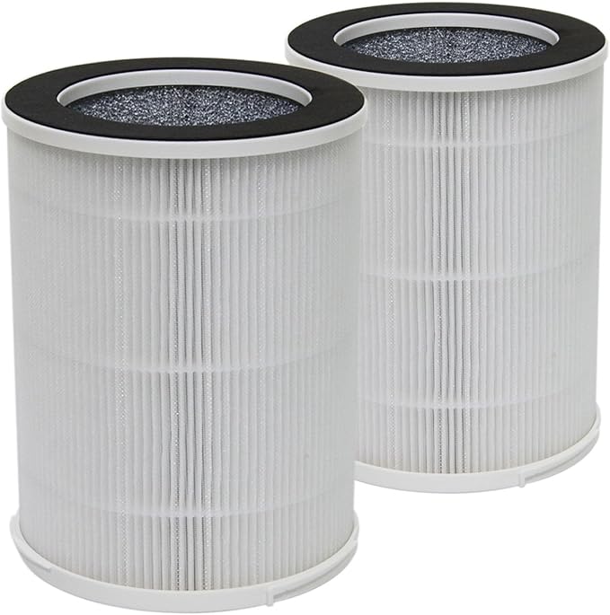 PUREBURG Replacement Filters Compatible with SilverOnyx KJ100F-Q01 KJ100F-Q02 (3-Speed,Portable with Strap) Air Purifier,2-Pack H13 HEPA 3-Stage Filtration Activated carbon