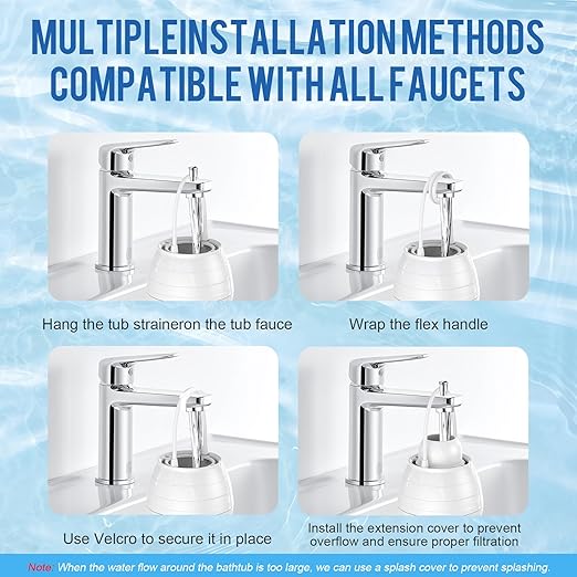 10-Stage Bath Filter for Tub,Reduces Chlorine,Heavy Metals, Fluoride-Hard Water Softener,pH Balance,Vitamin C-BPA-Free,Easy Install Bath Water Filter for Tub Faucet (3000Gal,Universal Fit) Upgraded