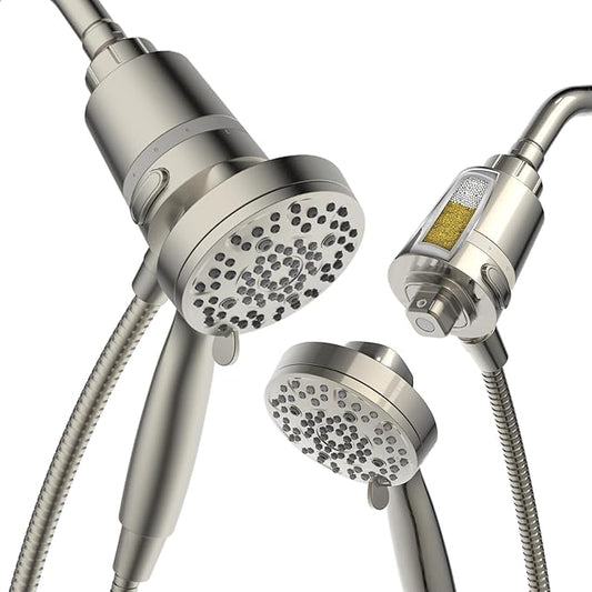 Filtered Shower Head with Handheld, Magnetic Docking System, High Pressure Handheld Shower Head with KDF Filter for Hard Water, 6 Spray Modes, Easy Installation – BNP