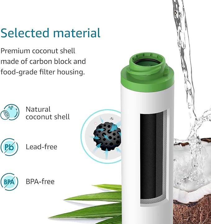 AQUA CREST FQK1K Under Sink Water Filter, NSF/ANSI 42 372 Certified, 1350 Gallons, Replacement for GE FQK1K, FQK2J, GXK185K and GX1S50R (Pack of 2)