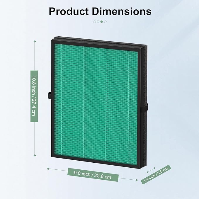 2 Pack MK04 Air Filter Replacement Compatible with AROEVE MK04 MG04JH Air Puri-Fier, 4-in-1 High-Efficiency Pollen Pet Dander Hair Filter Suitable- Pet Dander Version