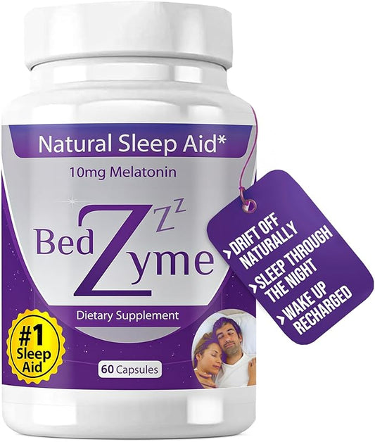 Sleep Aid Supports Natural Sleep & Relaxation – 60 Capsules Sleep Supplement to Help with Calmness & Rest – 10mg Melatonin & REM Enzyme Delivery System (Serving Size: 2 Capsules)
