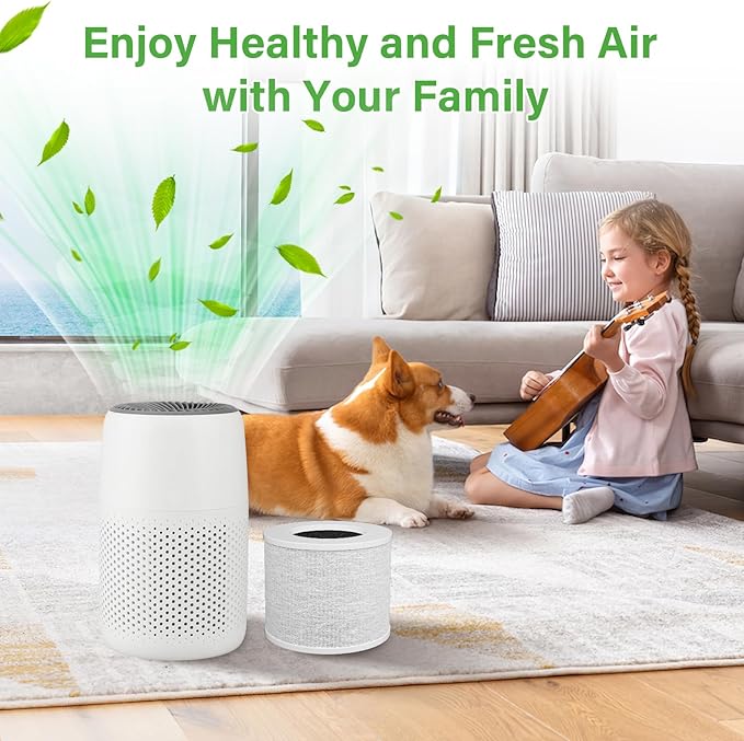 Core Mini Replacement Filter for LEVOIT Air Purifier, 3-Stage H13 HEPA Filters Compatible with LEVOIT Core Mini, High-Efficiency Activated Carbon, Core Mini-RF 4 Pack