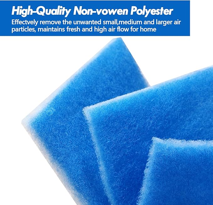 24 Pack Dryer Filter Replacement, Pre-Cut Portable Dryer Filters Compatible with FUNMAS Indoor Dryer Vent System MERV 7 Double Layer Filtration