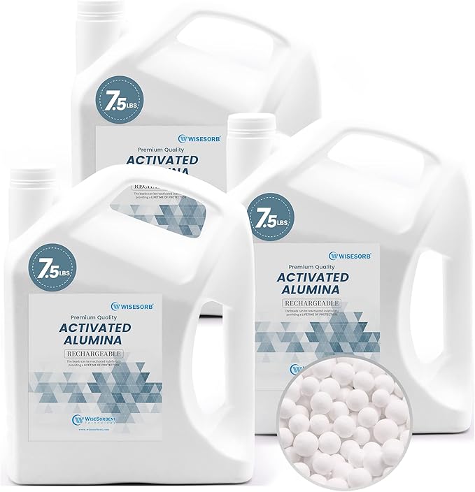 22.5 LBS Activated Alumina, Alumina Desiccant Great for Filament Drying, Reusable Dessicant Dehumidifiers Desiccant Moisture Absorber Prevent Wet Filament
