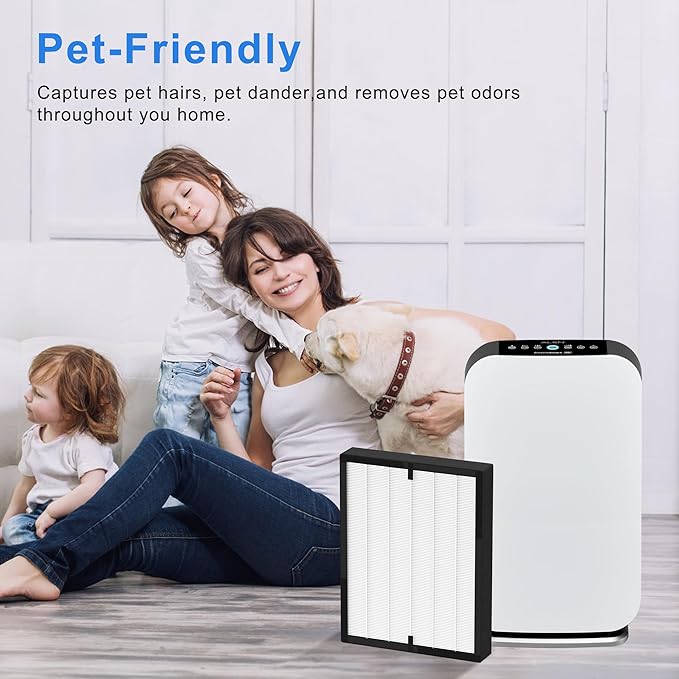 True HEPA 45i Replacement Filter Compatible with Alen BreatheSmart Flex Bh400 and 45i Pure Air Purifier, Compared to #B4-Fresh/FL40-Silver-Carbon, 1 Pack HEPA Filter+4 Pre Filter