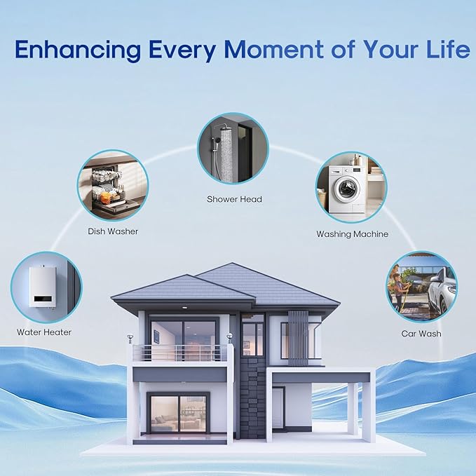 ICEPURE 5 Micron 4.5" x 10" CTO10BB-KDF Whole House Water Filter Coconut Shell Activated Carbon and KDF Replacement Cartridge Heavy Metal Removal Filter, 1PACK