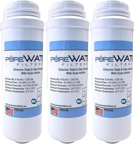 PureWater Replacement Water Filter Cartridge for Keurig P versions B150, K150 B155, K155 & all K2500 K3000 B3000SE K3500 K4000 (Pack of 3)