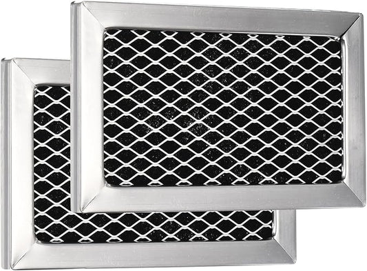 W10845250 W10892387 Microwave Charcoal Grease Filter Replaces for Whirlpool, Maytag, Amana Over-The-Range Microwave W10845250 4455038 AP6036051 PS11769323 5-1/4” X 3-1/4” X 3/8” (2 Pack)