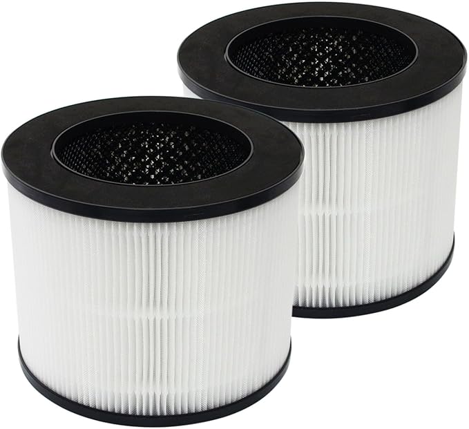 PUREBURG Replacement Filter Compatible with MOOKA & KOIOS EPI153 EP1153 EPI-153 EP1-153 Air Purifier,2-Pack H13 HEPA Activated Carbon 2-IN-1 4-Stage Filtration Air Clean VOCs